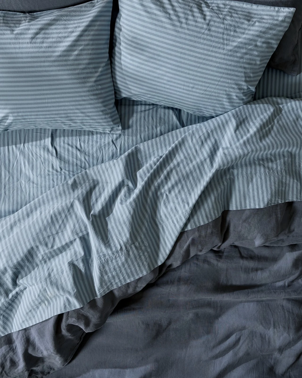 Percale Sheet Set - Dusk Stripe K/CK - Image 2