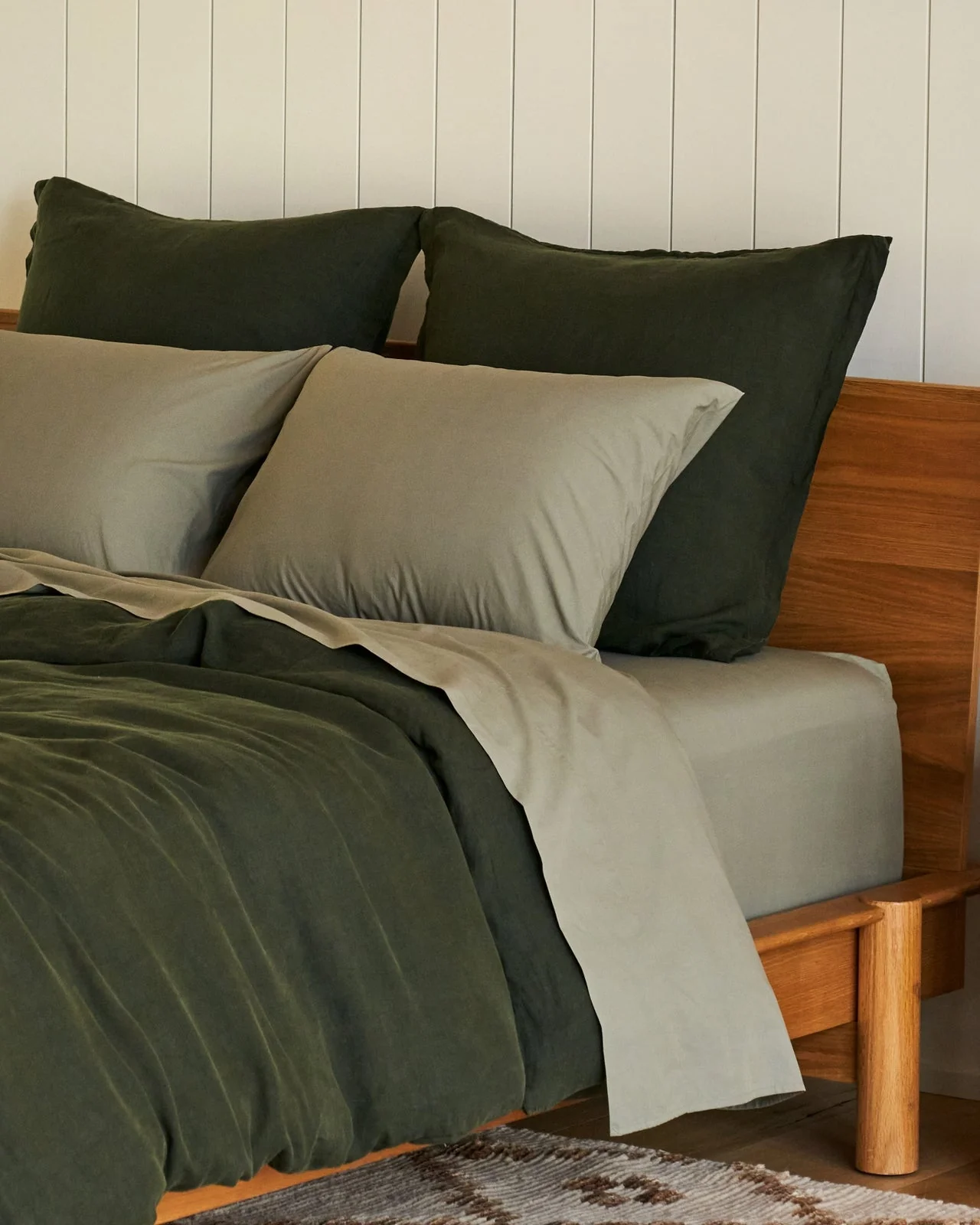Percale Sheet Set - Moss F/Q - Image 2