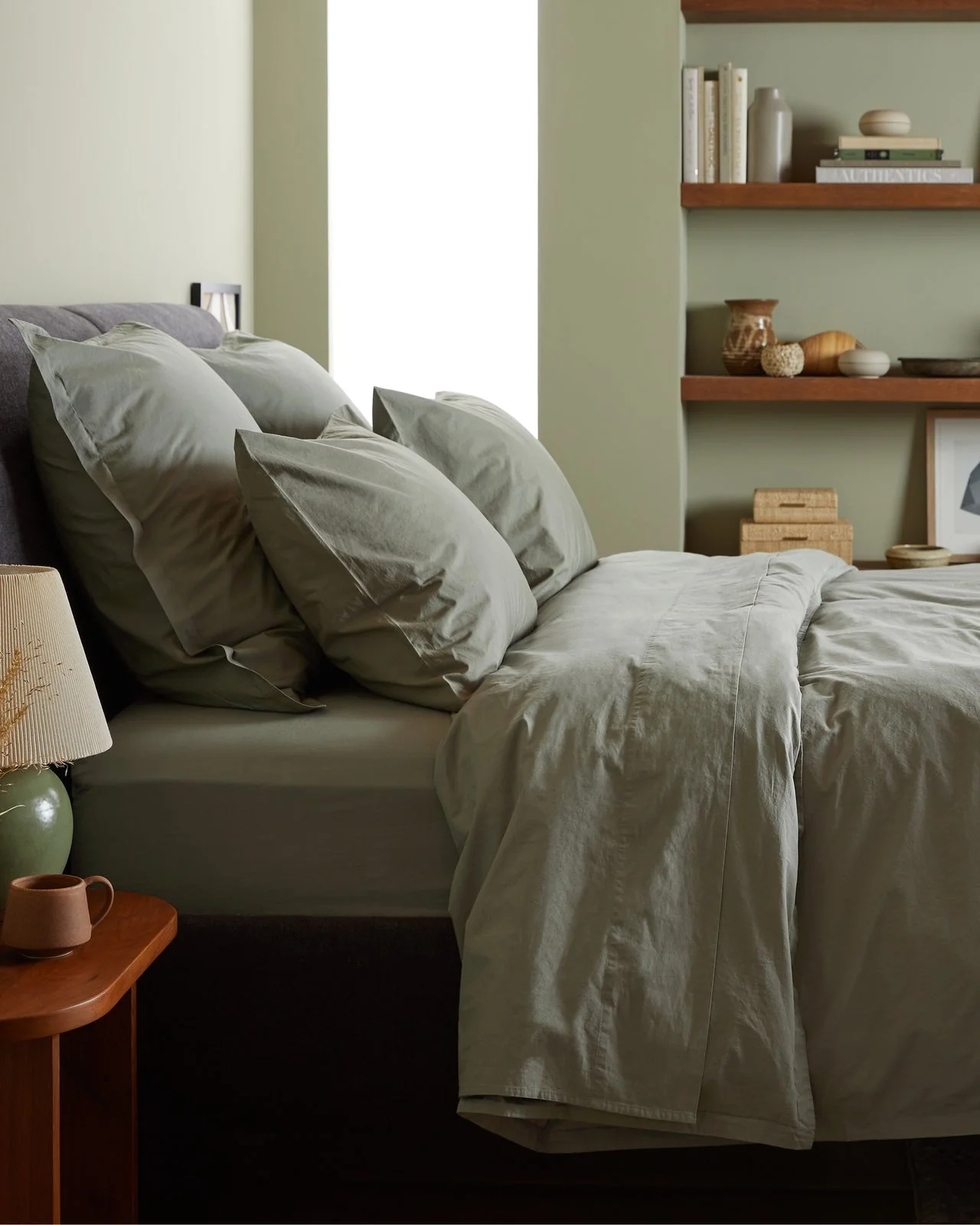 Percale Sheet Set - Moss F/Q - Image 4