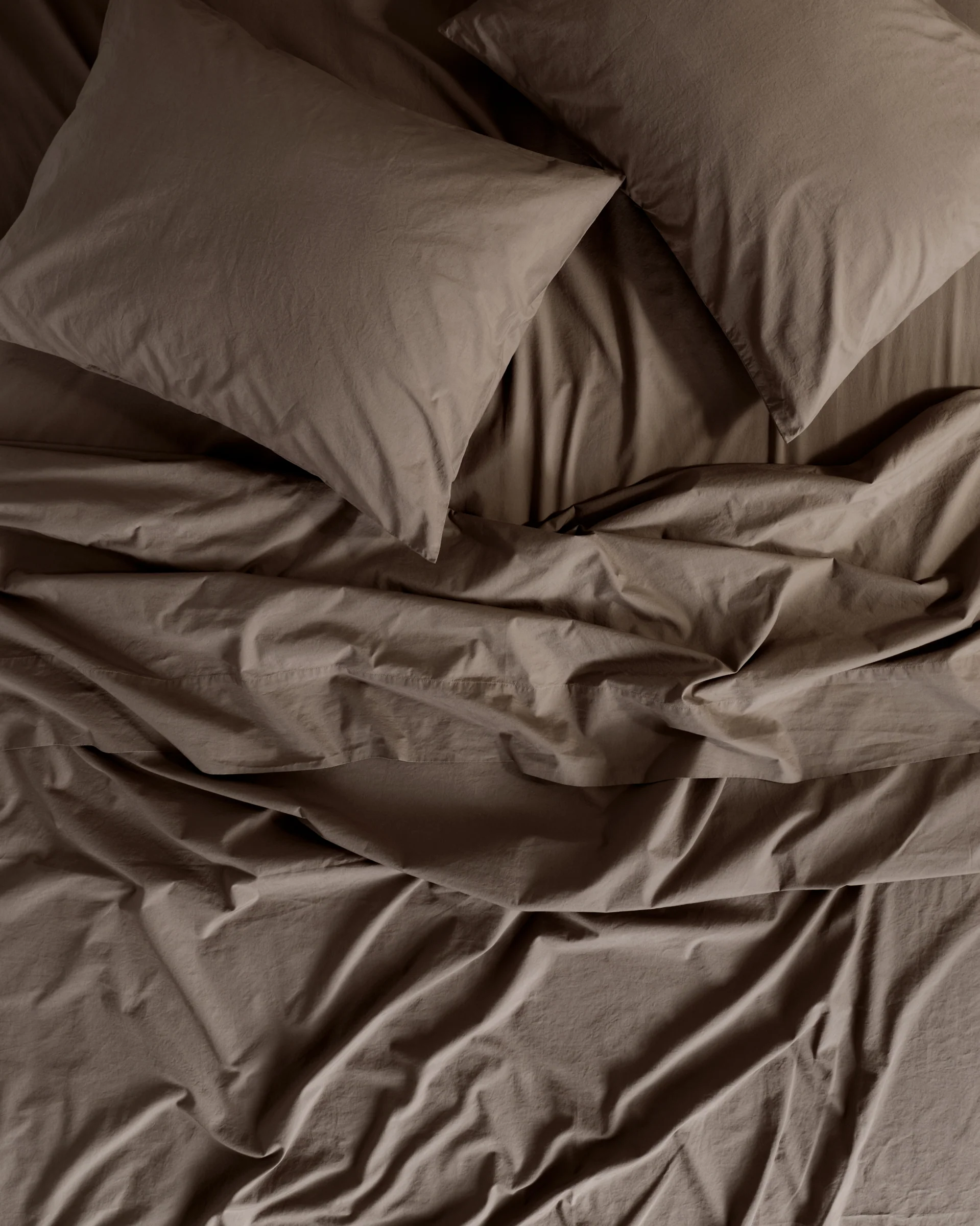 Percale Sheet Set - Warm Grey K/CK - Image 2