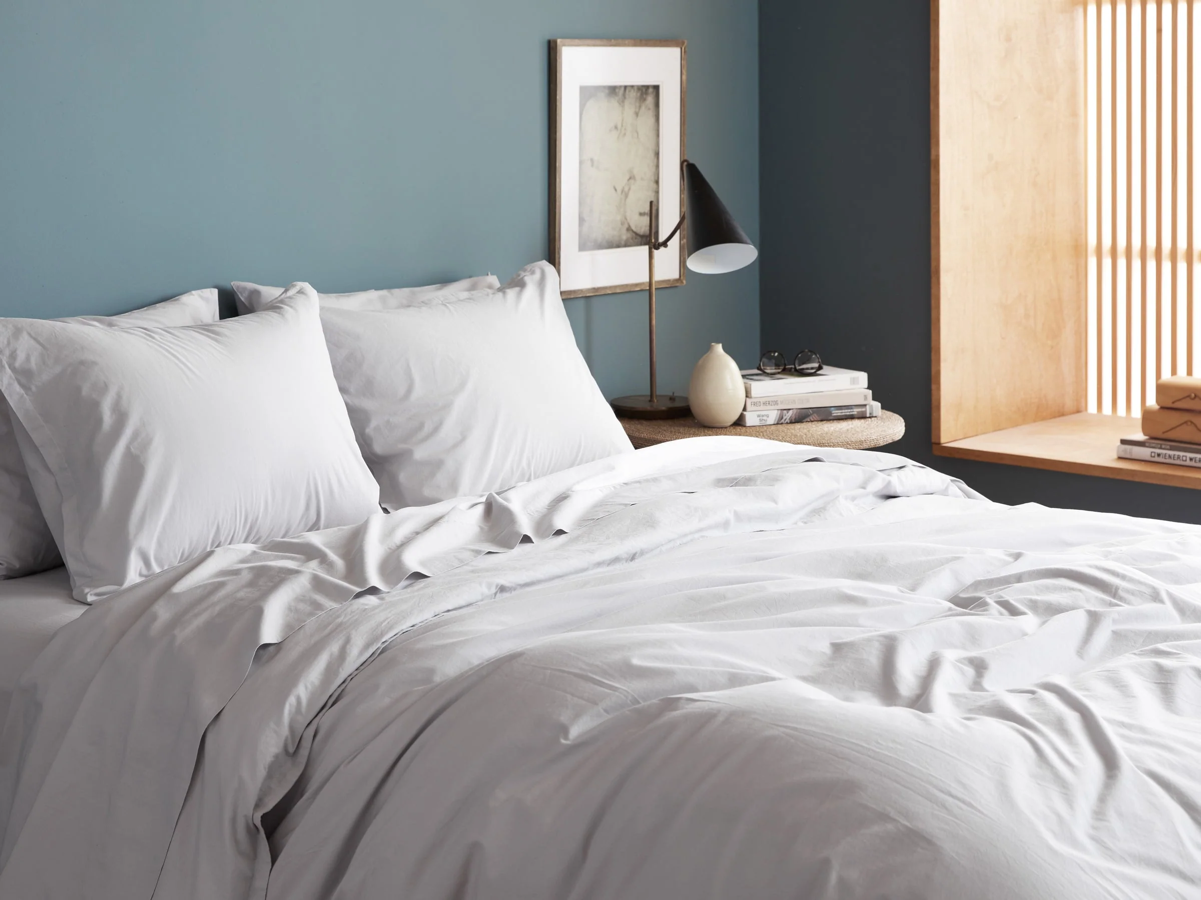 Percale Top Sheet - FINAL SALE (Light Grey) - Image 4
