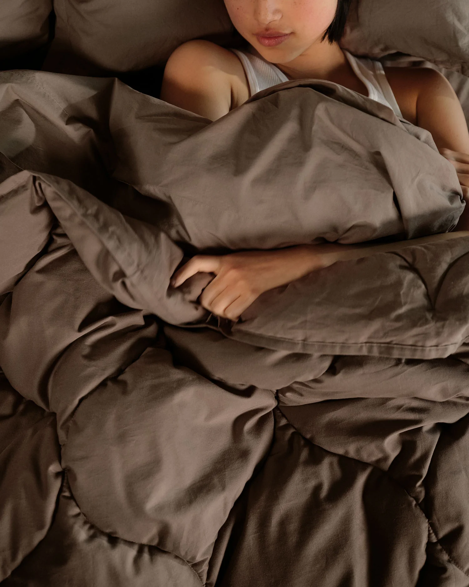 Percale Top Sheet (Warm Grey) - Image 4