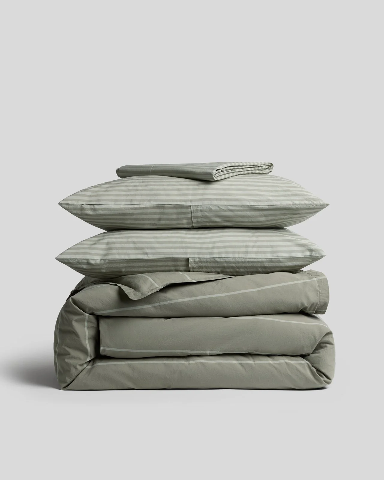 Percale Venice Set - Moss Stripe F/Q