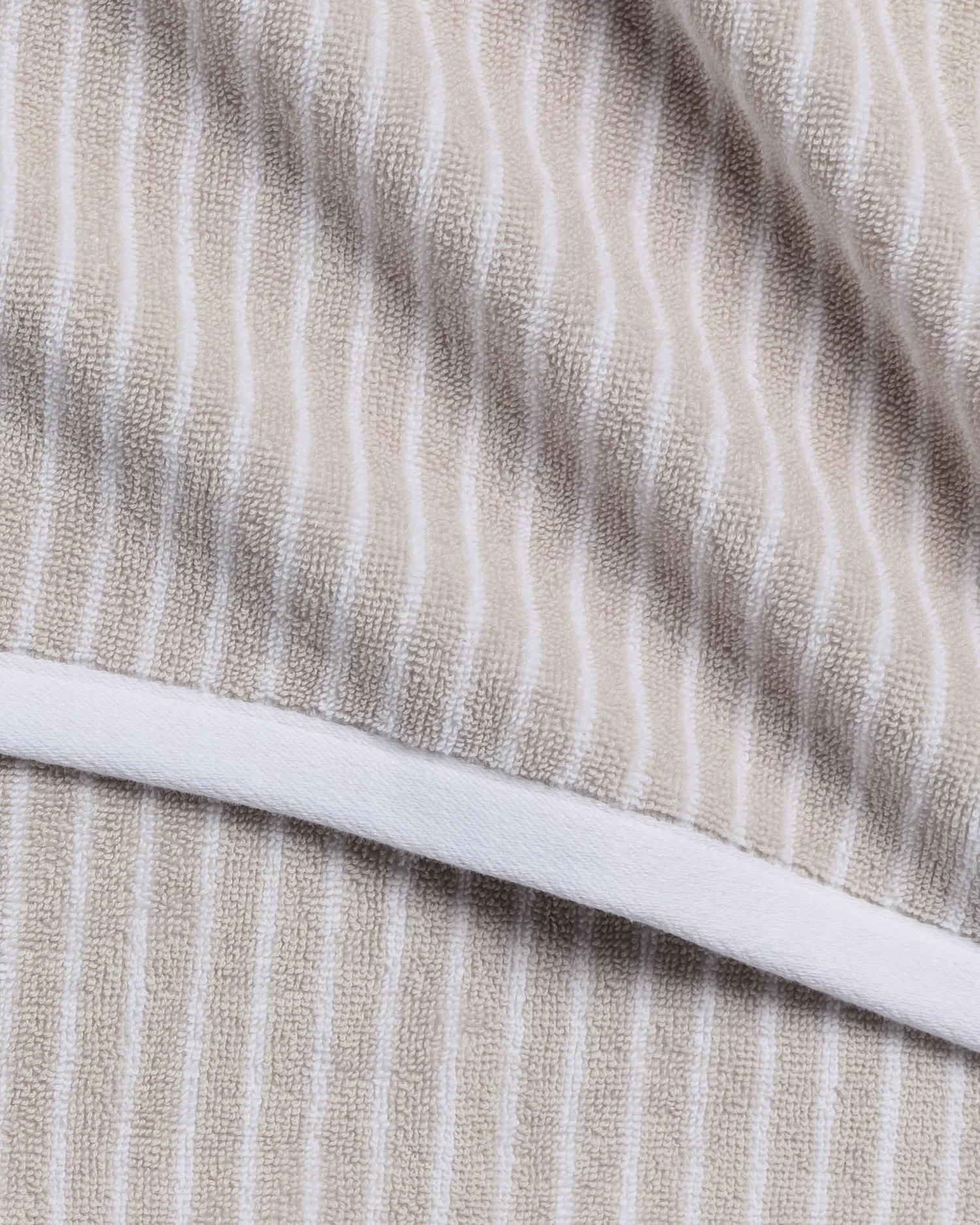 Pinstripe Towels (Bone and White) - Image 3