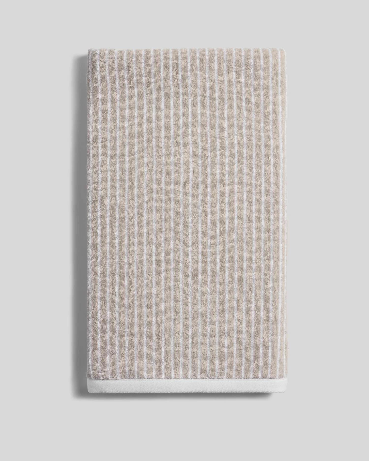 Pinstripe Towels (Bone and White) - Image 6