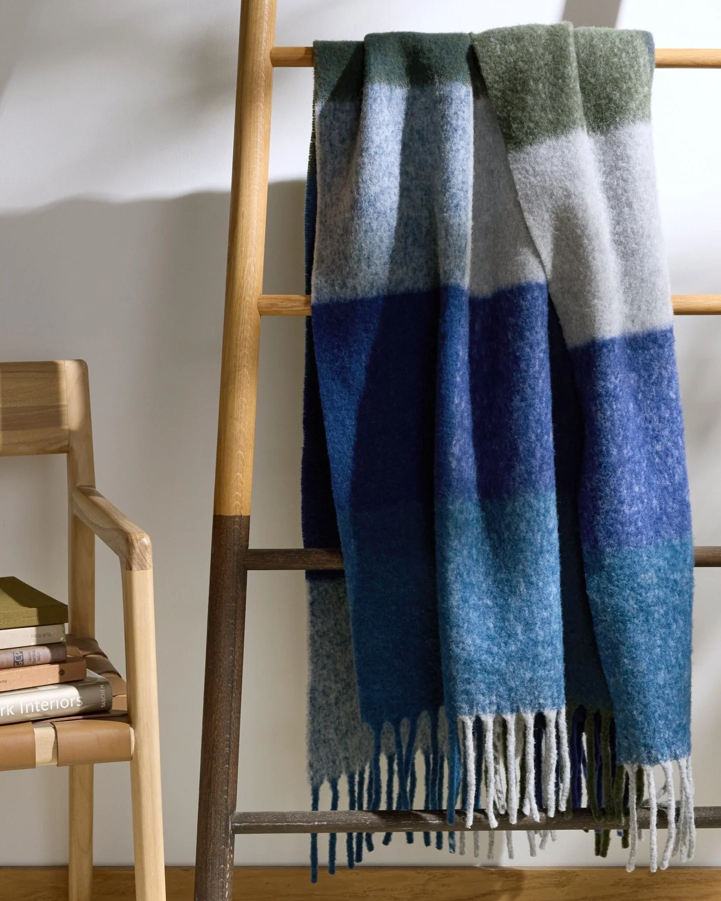 Plaid Wool Alpaca Throw - FINAL SALE (Midnight Plaid) - Image 2