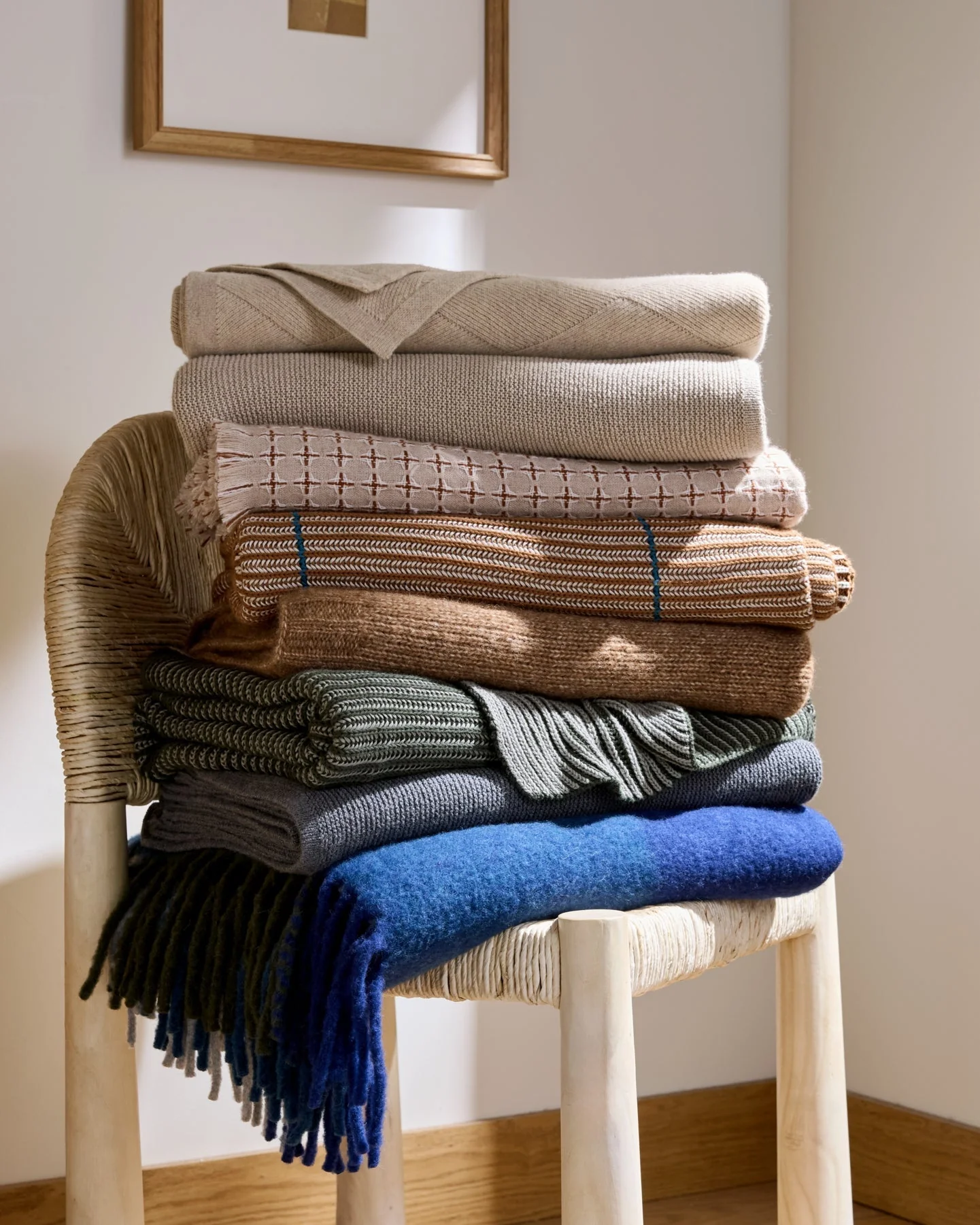 Plaid Wool Alpaca Throw - FINAL SALE (Midnight Plaid) - Image 4