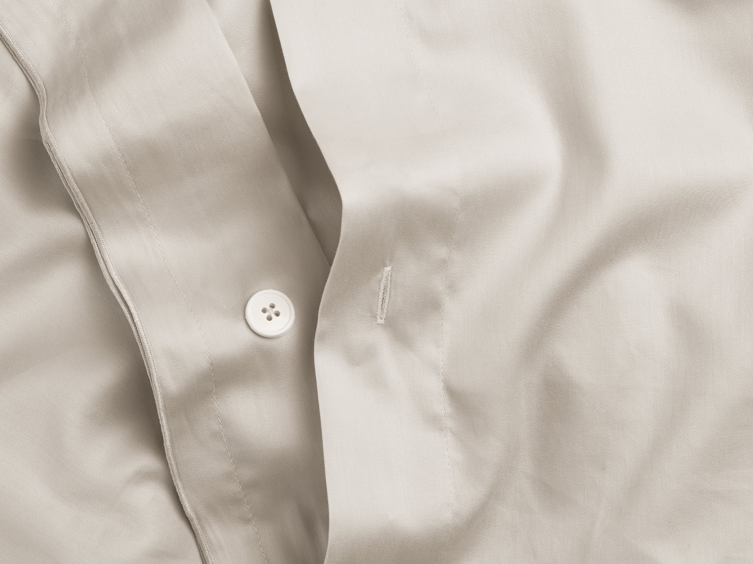 Sateen Duvet Cover Set - Bone K/CK - Image 3