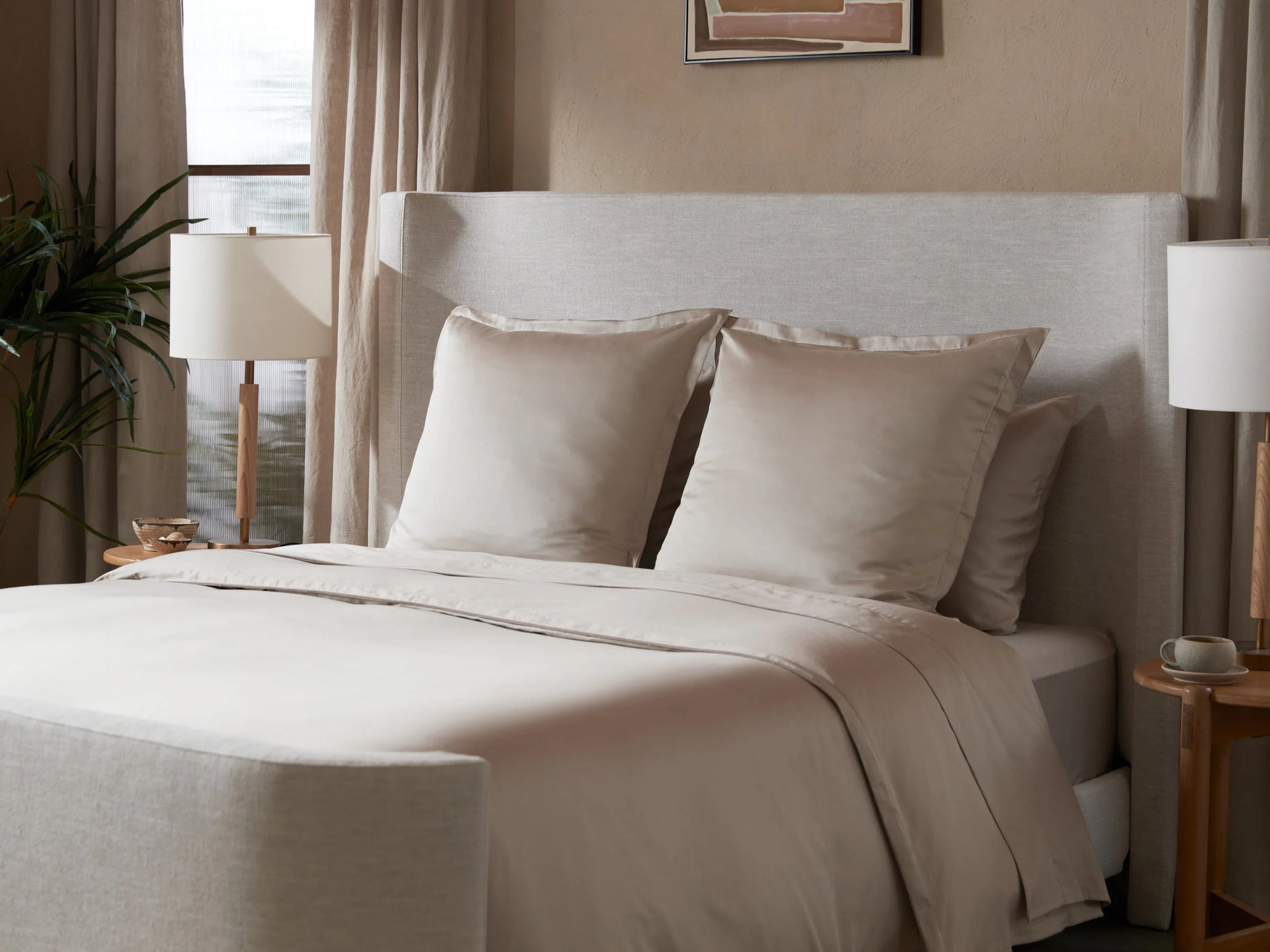 Sateen Euro Sham (Bone) - Image 2