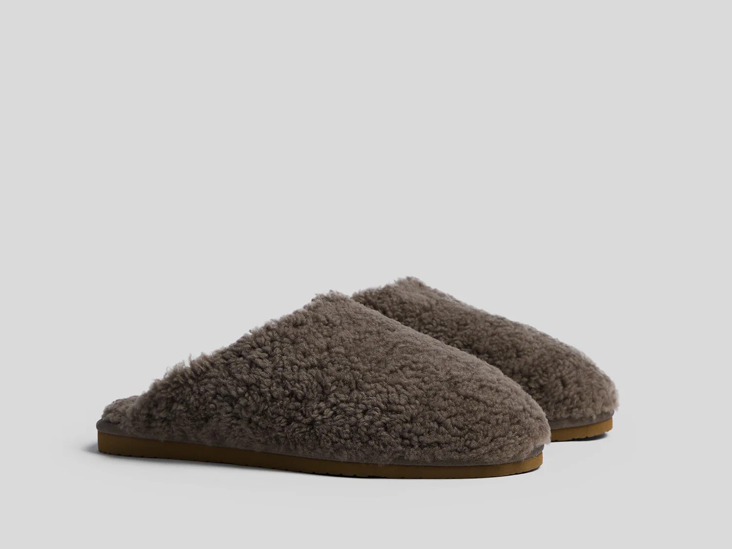 Shearling Wool Clogs (Ash) - Image 3