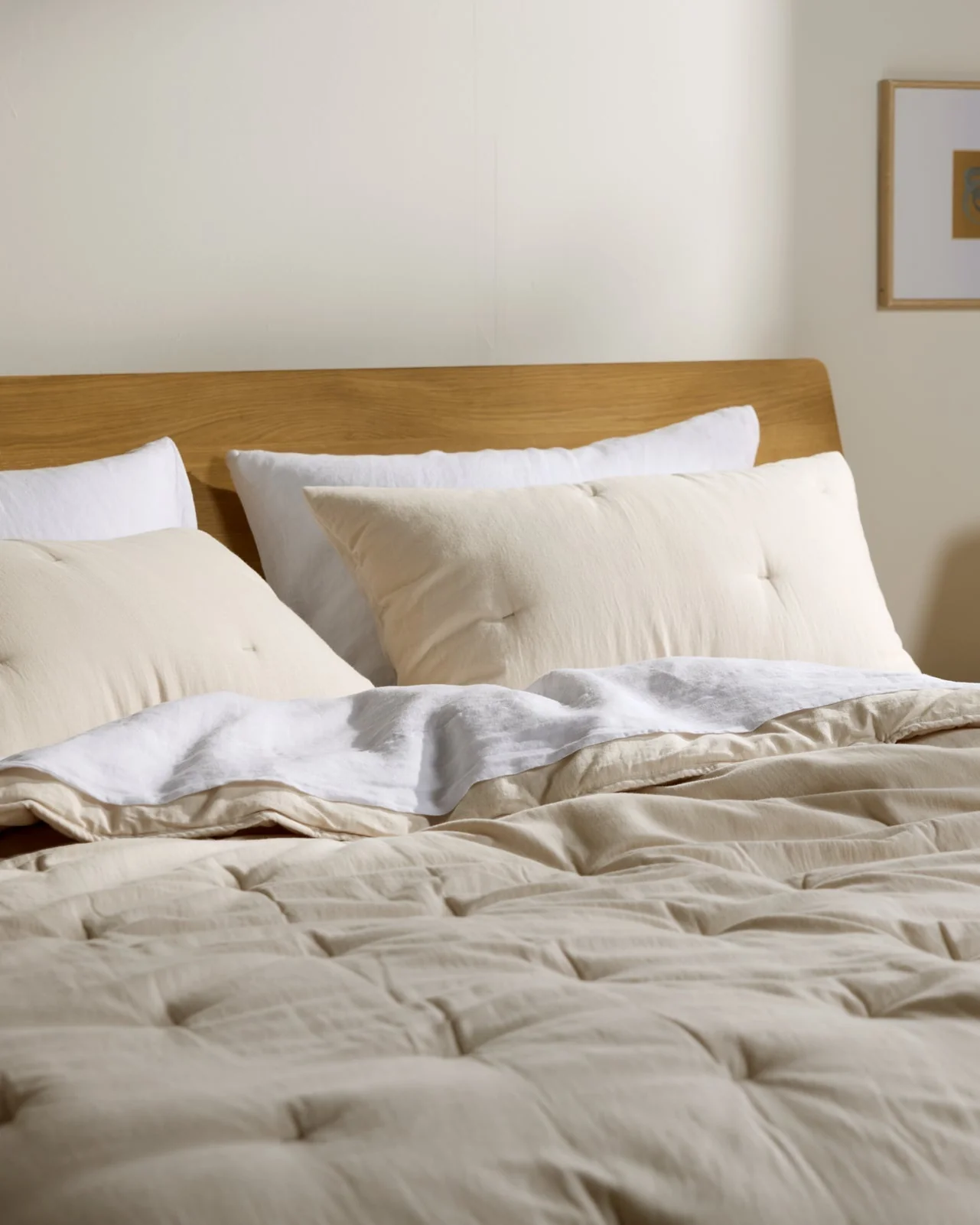 Soft Cotton Quilted Sham Set - FINAL SALE (BONE) - Image 2