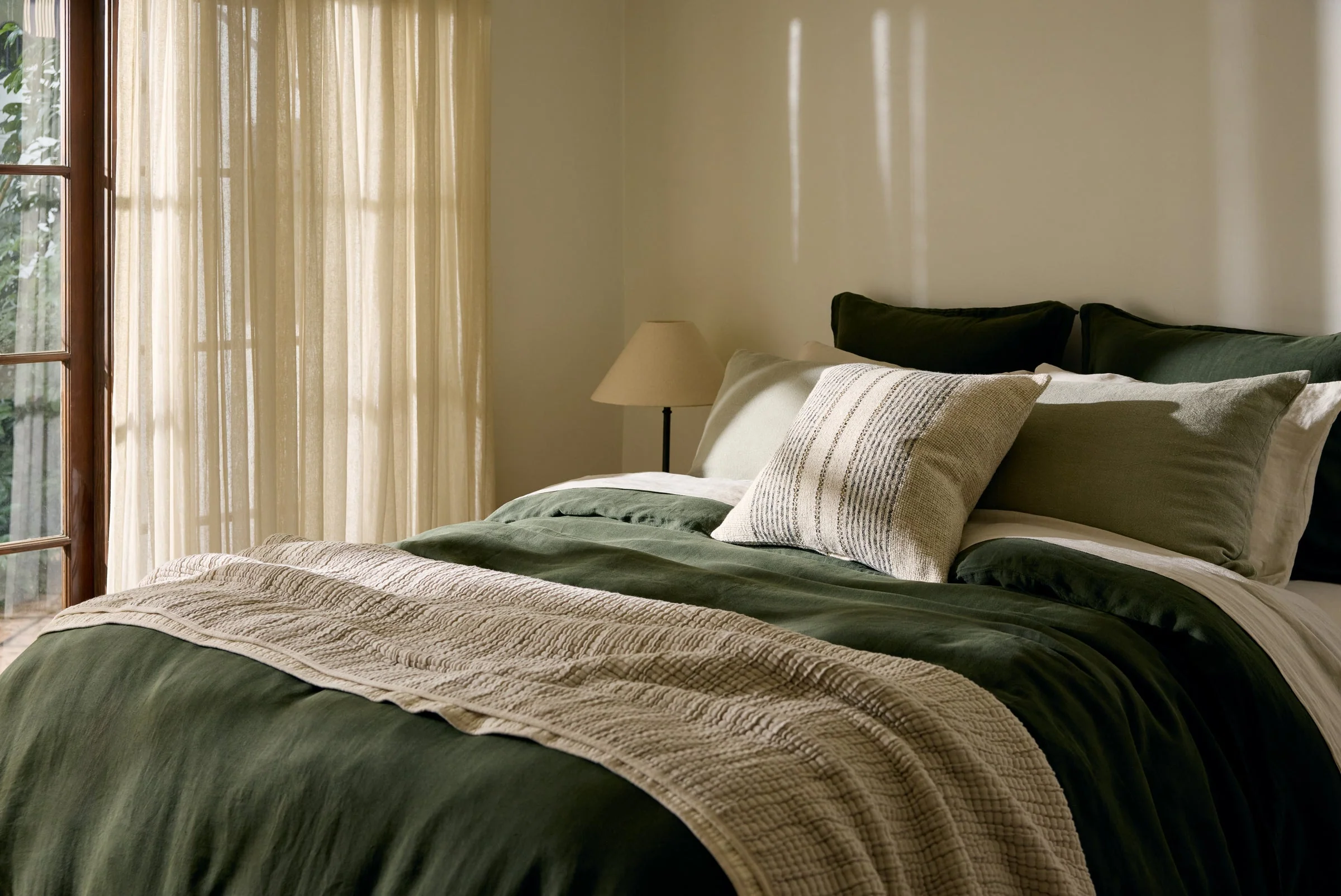 Taos Stripe Pillow Cover - FINAL SALE (Natural with Soft Black) - Image 4