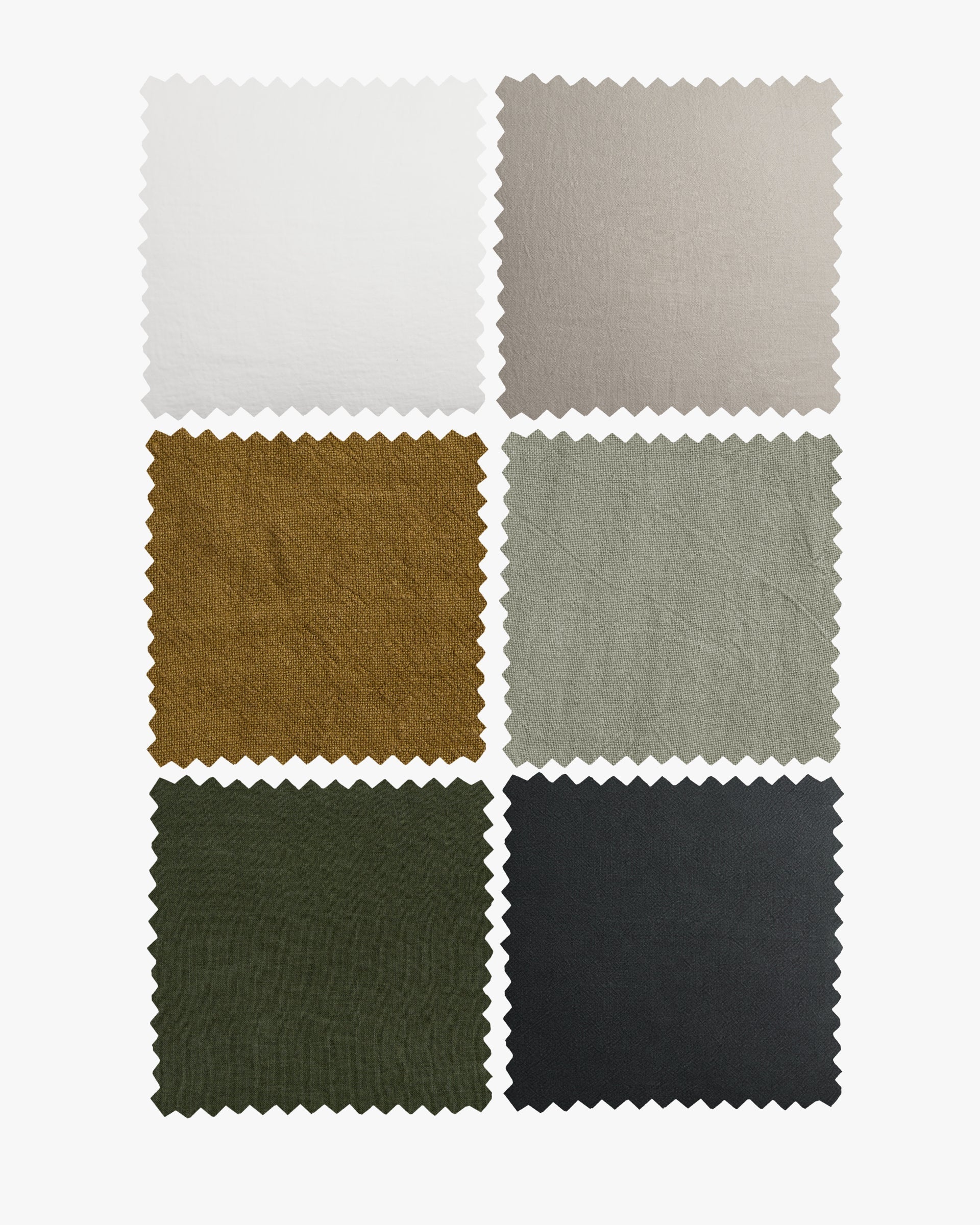 Vintage Linen Fabric Swatch (Moss)