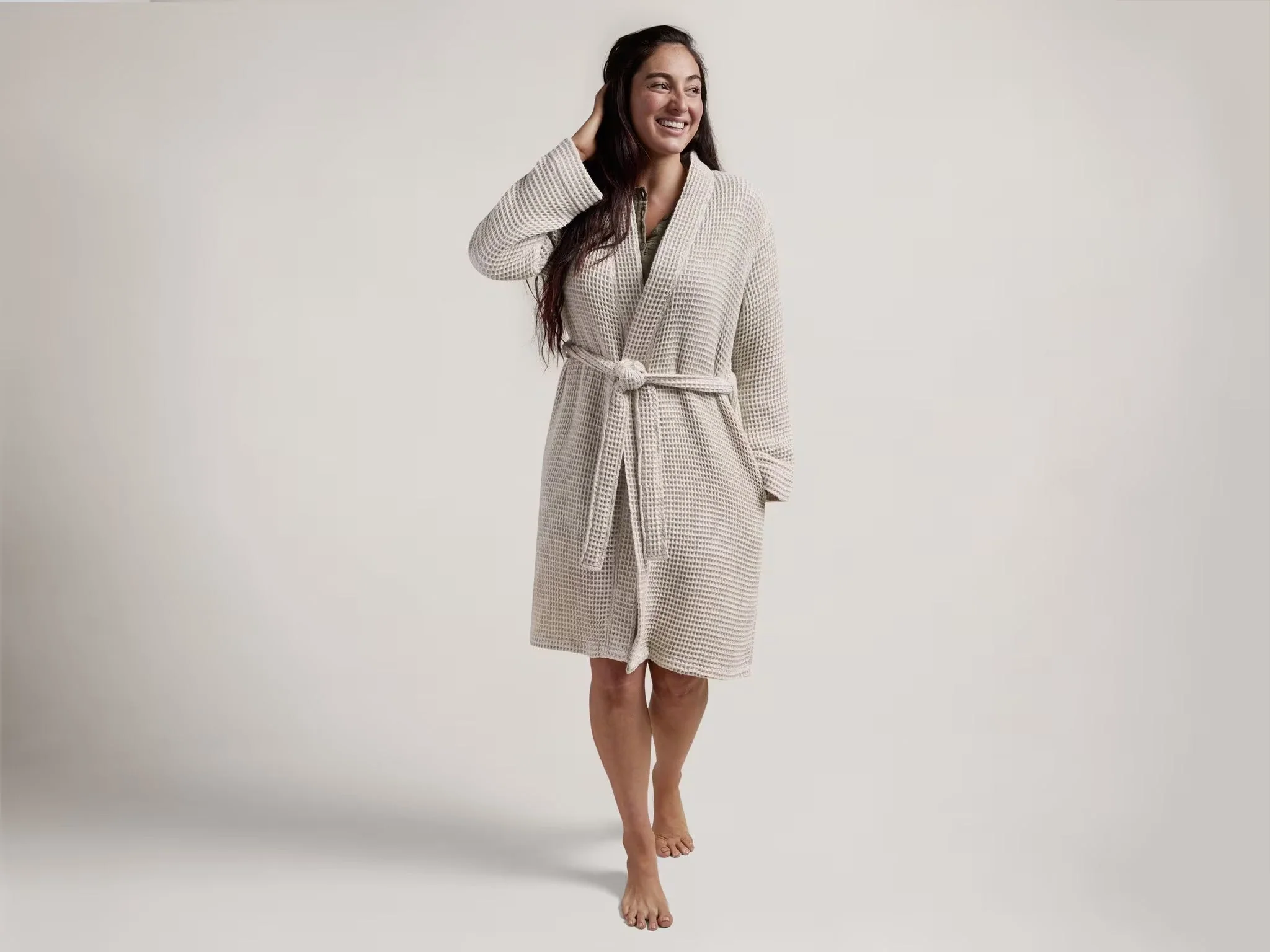 Waffle Robe (Tan) - Image 4
