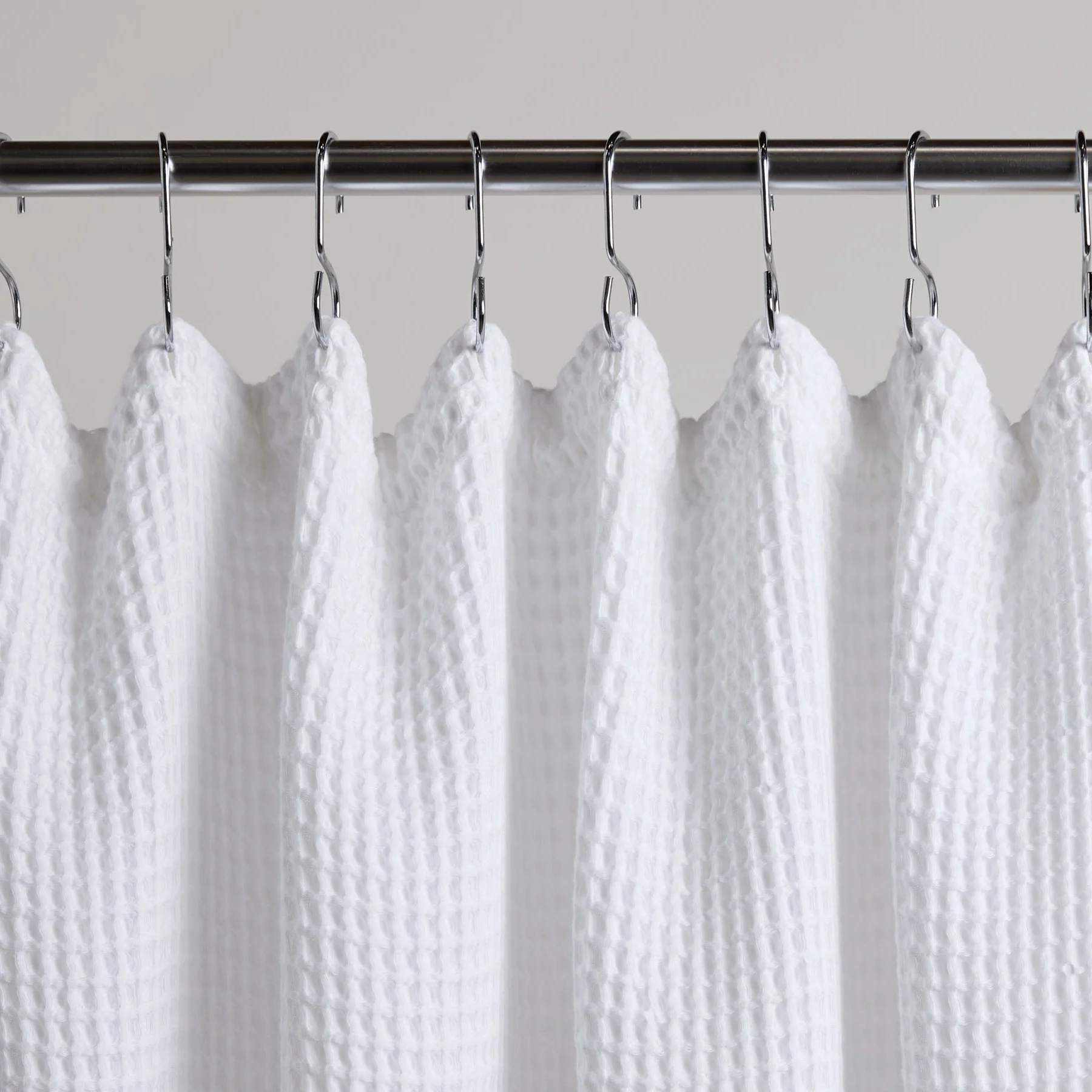 Waffle Shower Curtain (White) - Image 4