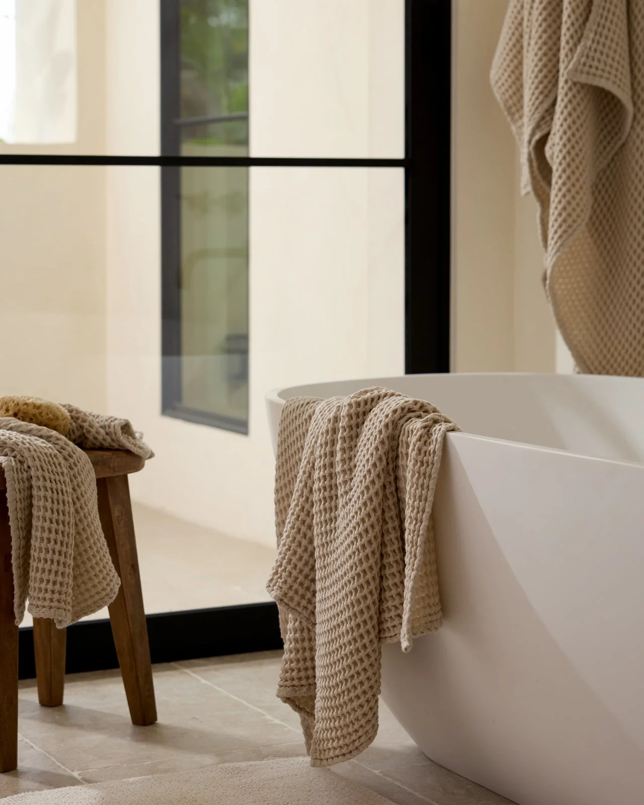 Waffle Towels (Bone) - Image 4